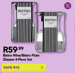 Shoprite Bistro Wine/Bistro Flute Glasses offer