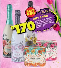 Shoprite Annabelle cuvée sparkling wine all variants/ Annabelle cuvée pettilant sparkling wine all variants cans offer