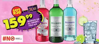 Shoprite Belgravia gin all variants offer