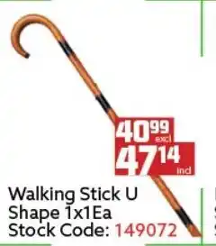 Walking Stick U Shape 1x1Ea