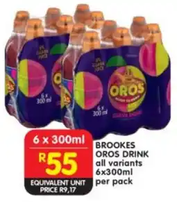 Shoprite Brookes oros drink all variants offer