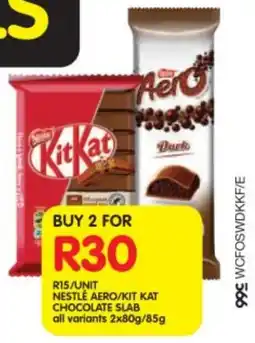 Shoprite Nestlé aero/kit kat chocolate slab all variants offer