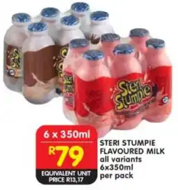Shoprite Steri stumpie flavoured milk all variants offer