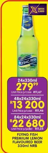 Shoprite FLYING FISH PREMIUM LEMON FLAVOURED BEER 330ml NRB offer