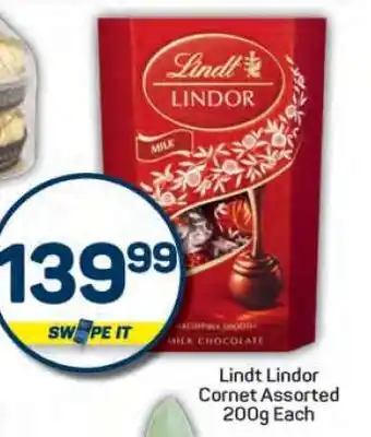 Pick n Pay Lindt Lindor Cornet Assorted 200g Each offer