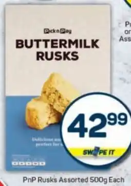 Pick n Pay PnP Rusks Assorted offer