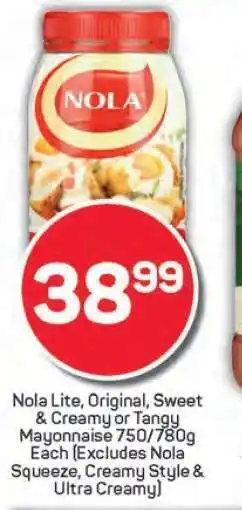 Pick n Pay Nola Lite, Original, Sweet & Creamy or Tangy Mayonnaise offer
