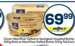 Pick n Pay Clover Mooi River Salted or Springbok Unsalted Butter offer