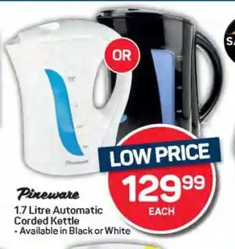 Pick n Pay Pineware 1.7 Litre Automatic Corded Kettle offer
