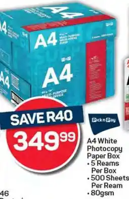 Pick n Pay A4 White Photocopy Paper Box offer