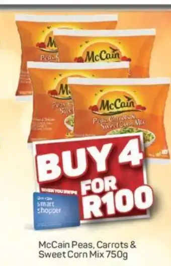 Pick n Pay McCain Peas, Carrots & Sweet Corn Mix 750g offer