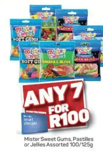 Pick n Pay Mister Sweet Gums, Pastilles or Jellies Assorted 100/125g offer