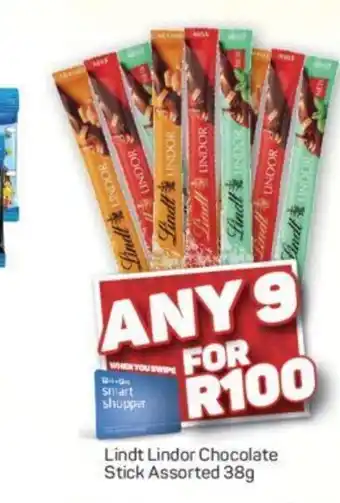 Pick n Pay Lindt Lindor Chocolate Stick Assorted 38g offer