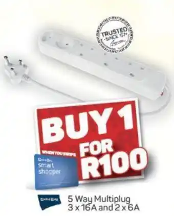 Multiplug 5 Way 3x16A and 2x6A