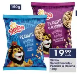 President Hyper Simba Salted Peanuts/ Peanuts & Raisins offer