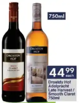 President Hyper Drostdy Hof Adelpracht Late Harvest/ Smooth Claret offer