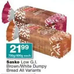 Checkers Hyper Sasko Low G.I. Brown/White Dumpy Bread All Variants offer