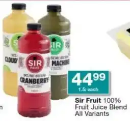 Checkers Hyper Sir Fruit 100% Fruit Juice Blend All Variants offer