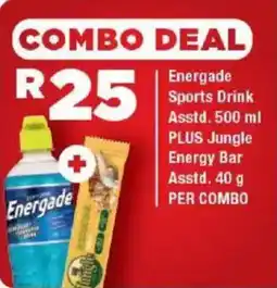 OK Foods Energade Sports Drink Asstd. PLUS Jungle Energy Bar Asstd. offer