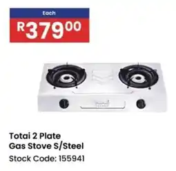 Africa Cash and Carry Totai 2 Plate Gas Stove S/Steel offer