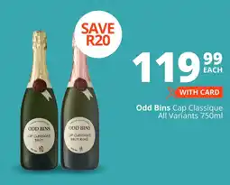 Checkers Odd Bins Cap Classique All Variants offer