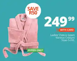 Checkers Ladies' Fleece Gown Various Colours offer