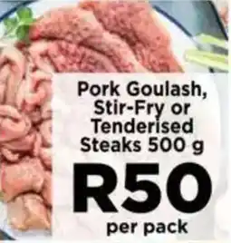 Food Lover's Market Pork Goulash, Stir-Fry or Tenderised Steaks offer