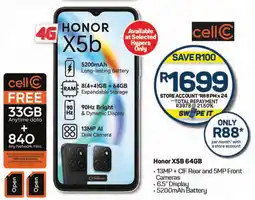 Pick n Pay Honor X5B 64GB offer