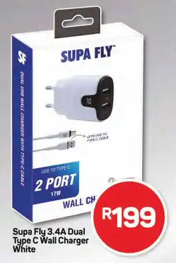 Pick n Pay Supa Fly 3.4A Dual Type C Wall Charger White offer