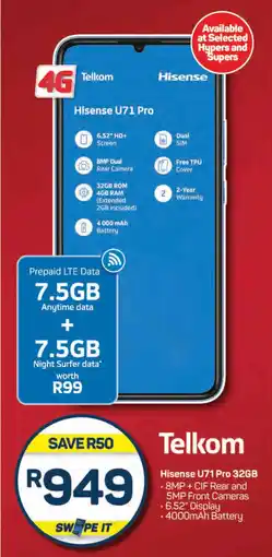 Pick n Pay Hisense U71 Pro 32GB offer