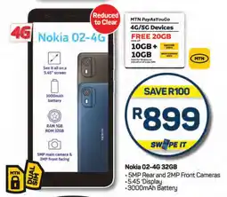 Pick n Pay Nokia 02-4G 32GB offer