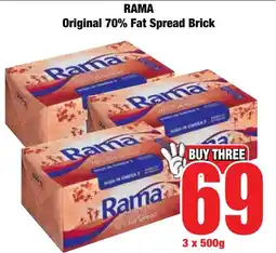 Boxer Superstores RAMA Original 70% Fat Spread Brick offer