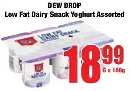 Boxer Superstores DEW DROP Low Fat Dairy Snack Yoghurt Assorted offer
