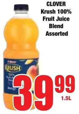 Boxer Superstores CLOVER Krush 100% Fruit Juice Blend Assorted offer