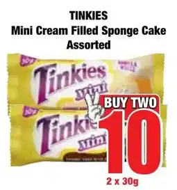 Boxer Superstores TINKIES Mini Cream Filled Sponge Cake Assorted offer