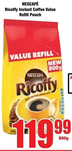 Boxer Superstores NESCAFÉ Ricoffy Instant Coffee Value Refill Pouch offer