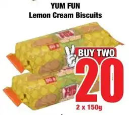 Boxer Superstores YUM FUN Lemon Cream Biscuits offer