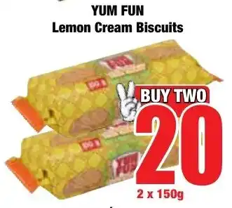 Boxer Superstores YUM FUN Lemon Cream Biscuits offer