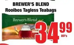 Boxer Superstores BREWER'S BLEND Rooibos Tagless Teabags offer