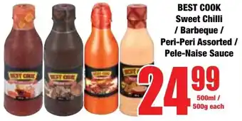 Boxer Superstores BEST COOK Sweet Chilli/ Barbeque/ Peri-Peri Assorted/ Pele-Naise Sauce offer