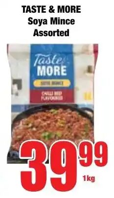 Boxer Superstores TASTE & MORE Soya Mince Assorted offer