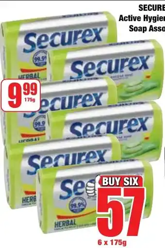 Boxer Superstores SECUREX Active Hygiene Bath Soap Assorted offer