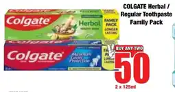 Boxer Superstores COLGATE Herbal/ Regular Toothpaste Family Pack offer