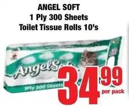 Boxer Superstores ANGEL SOFT 1 Ply 300 Sheets Toilet Tissue Rolls offer