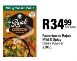 Take 'n Pay Robertson's Rajah Mild & Spicy Curry Powder offer