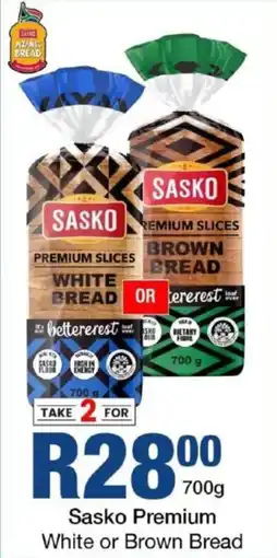 Take 'n Pay Sasko Premium White or Brown Bread offer