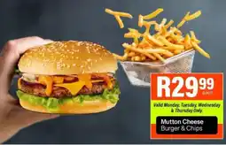 Take 'n Pay Mutton Cheese Burger & Chips offer