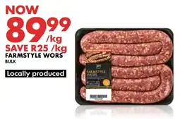 Woolworths Farmstyle wors offer