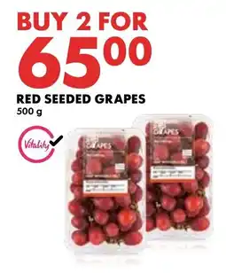 Woolworths Red seeded grapes offer