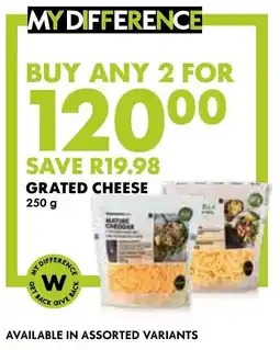 Woolworths Grated cheese offer